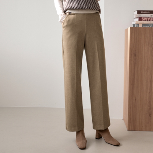 fleece lined Herringbone Banding Slacks