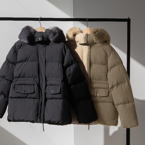 Highneck string Fur Hood Padding