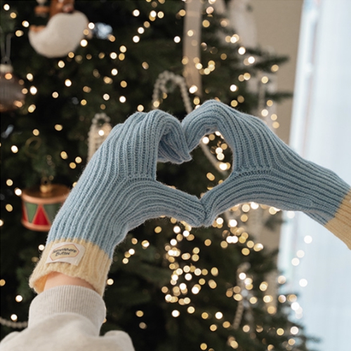 Long color combination Touch Gloves