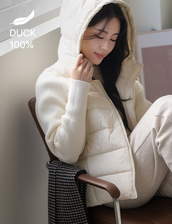 Monty knit sleeved duck down Padding Korea