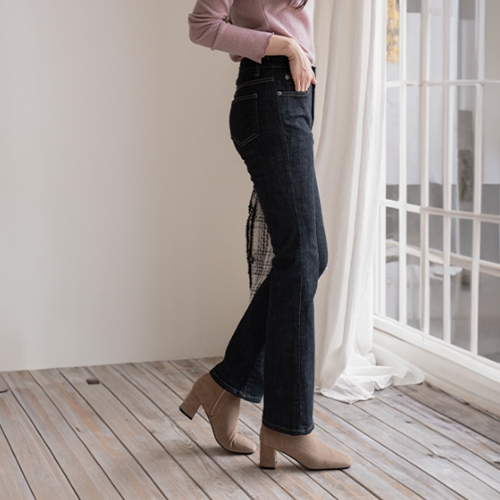 royal raw denim fleece lined Boot cut Denim