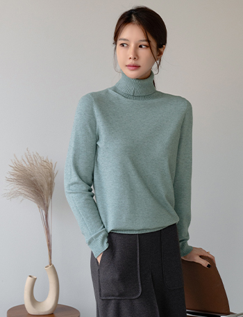 Soft Basic Turtleneck Knitwear Korea