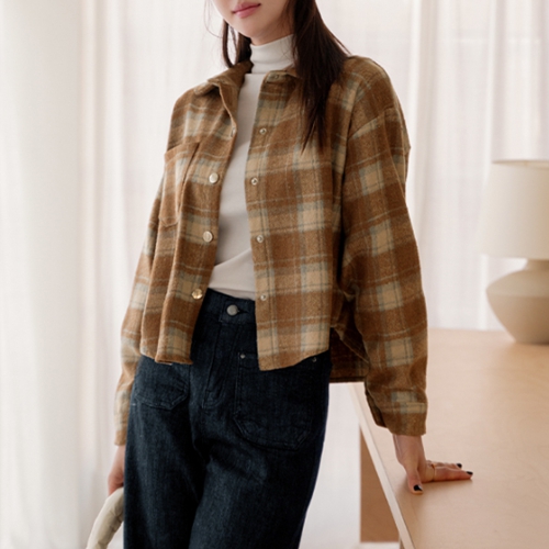 [Special Sale] Dear fleece lined Check Shirt