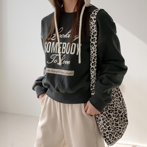 Luckin double-sided fleece lined sweatshirt