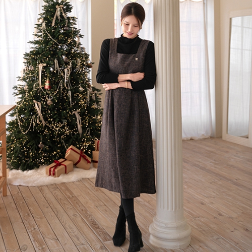 [valyou] Tweed layered Dress