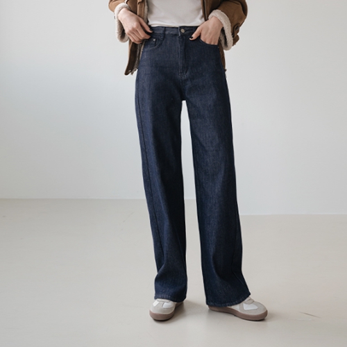 Cover Fit Fake fur Wide Denim Pants