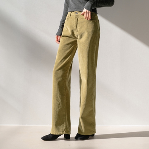 Rose Corduroy Straight Pants