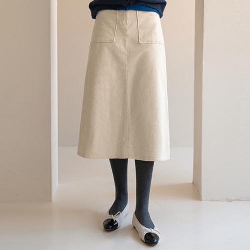 Corduroy fleece lined Banding Skirt