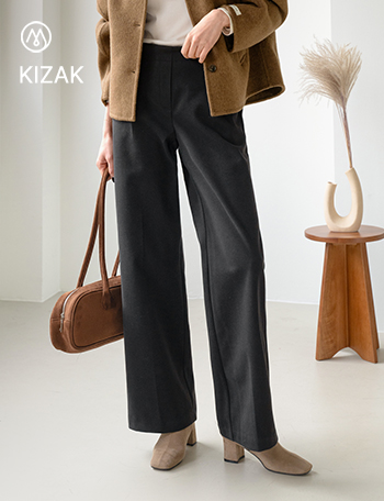 Perfect Pants 82ver (fleece lined one-pintuck wide) Korea