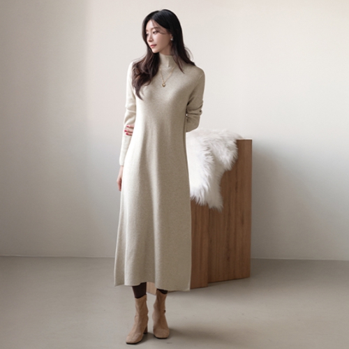 Melrose Half Turtleneck Knitwear Dress