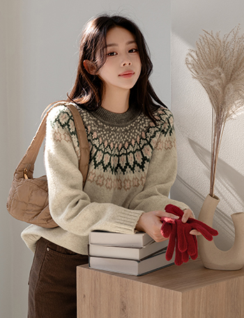 Thick Aloha Nordic Knitwear Korea