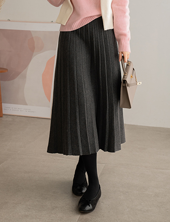 Soft Knitwear Flare Skirt Korea