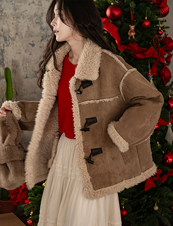 Winter Poodle Fur Duffel Mustang Korea