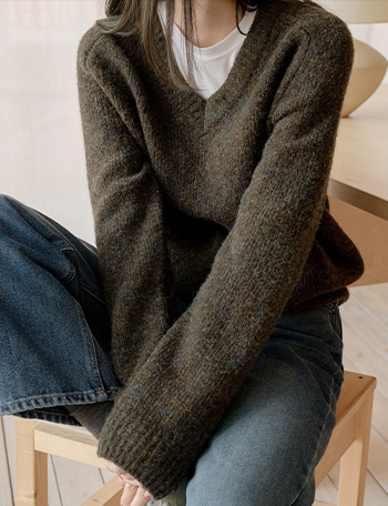 V Wool Blending Knitwear Korea