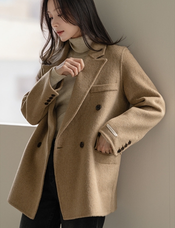 Wool double Handmade Coat Korea