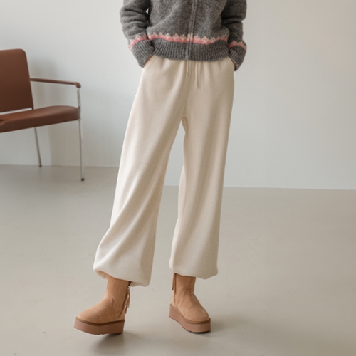 2type fleece lined Banding Pants