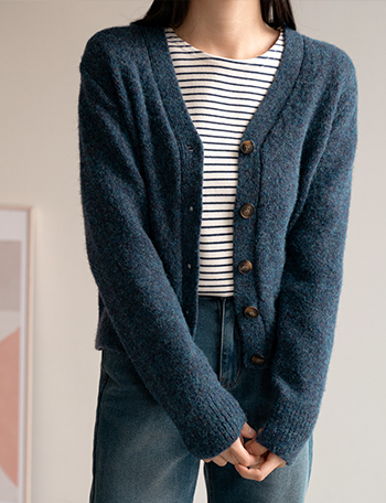 Bokashi Wool Knitwear Cardigan Korea