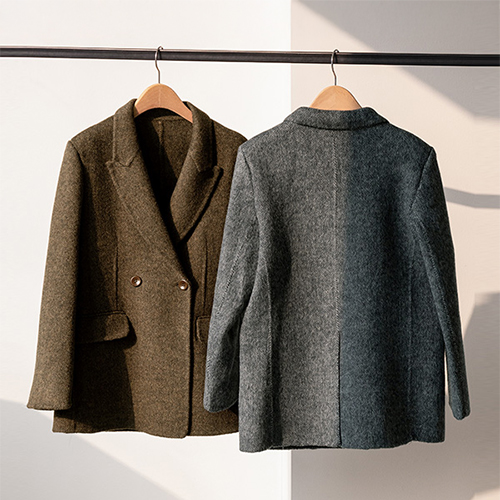 Herringbone Taylor Handmade Wool Coat