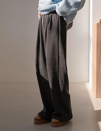 Daily Pintuck Wool fleece lined Pants Korea