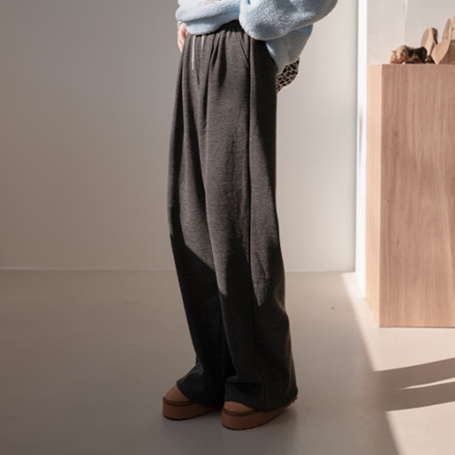 Daily Pintuck Wool fleece lined Pants