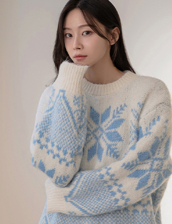 Winter snowflake Nordic Knitwear Korea