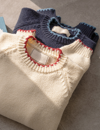 Low Color matching Raglan Knitwear Korea