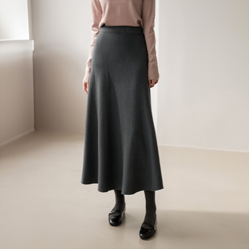 Way Knitwear Long Flare Skirt
