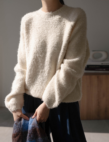 Wood Labels Wool Boucle Knitwear Korea
