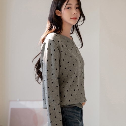 Dot Round Cardigan