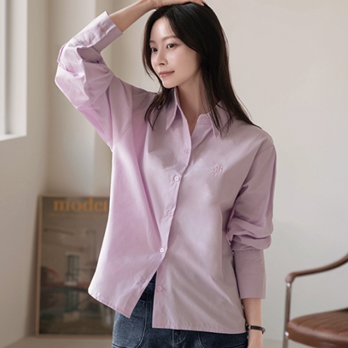 Love B embroidery Puff Shirt