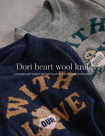 Dori Heart Wool Knitwear Korea