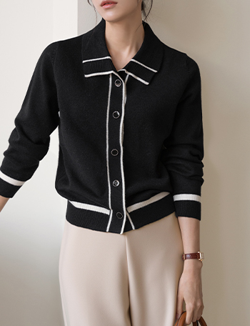 Modern Collar line Cardigan Korea