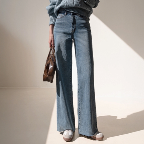 Primium Wide Denim Banding Pants