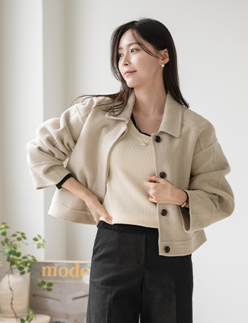 Collar Short Handmade Jacket Korea