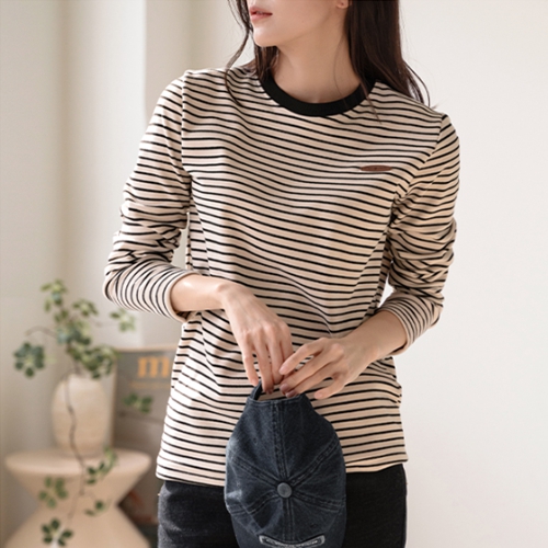 Soft horizontal striped T-shirt