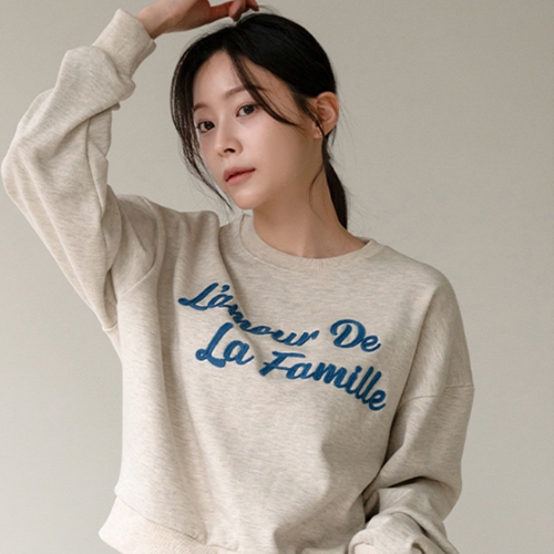 Lamour embroidery sweatshirt