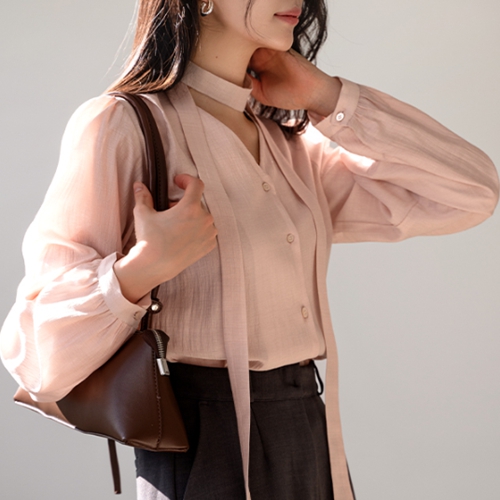 Wannabe Tie V-neck Blouse