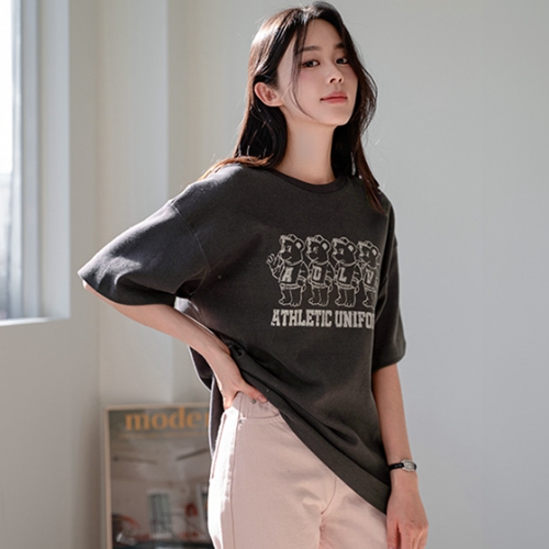 Mouse Printed Soft Short-sleeve T-shirt