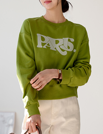 Paris Flocking Sweatshirt Korea