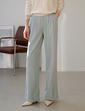 Light Pintuck Wide Slacks Korea