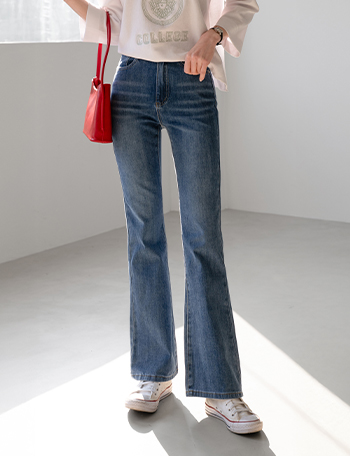 Stone Straight Boot cut Pants Korea