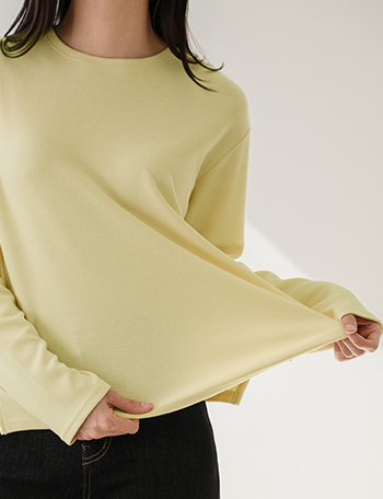 Soft Hem Slit T-shirt Korea
