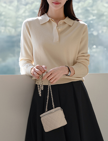 Modern Overlapping Collar Knitwear Korea