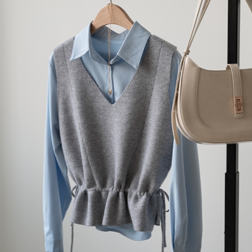 Lucy dstring Vest Set