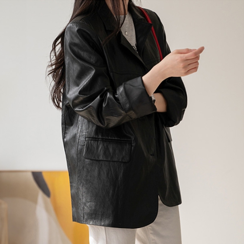 Moir Leather Jacket