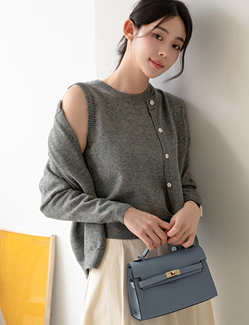 Cozy Knitwear Cardigan Set Korea