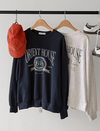 House printing sweatshirt Korea
