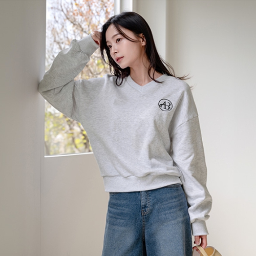 Ground Embroidery V Sweatshirt