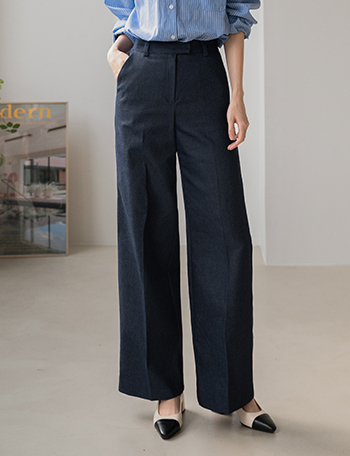 Denim Wide Slacks Korea