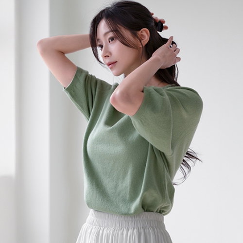 Stunning Roll Neck Short-sleeve Knitwear
